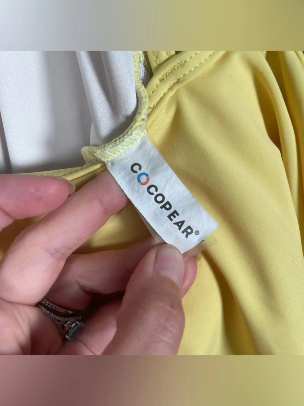 Cocopear Womens 3XL Yellow‎ Tummy Control Cupped One Piece Swim Shorts Dress
